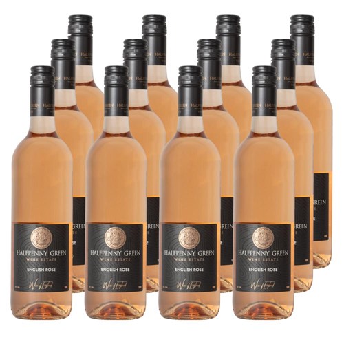 Case of 12 Halfpenny Green English Rose Wine 75cl